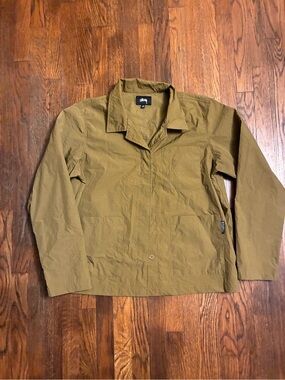 Stussy nylon button down shirt size medium
